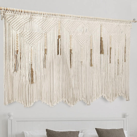 70.8" x 39" Boho Tapestry - Extra Large Handcrafted Macrame Wall Hanging