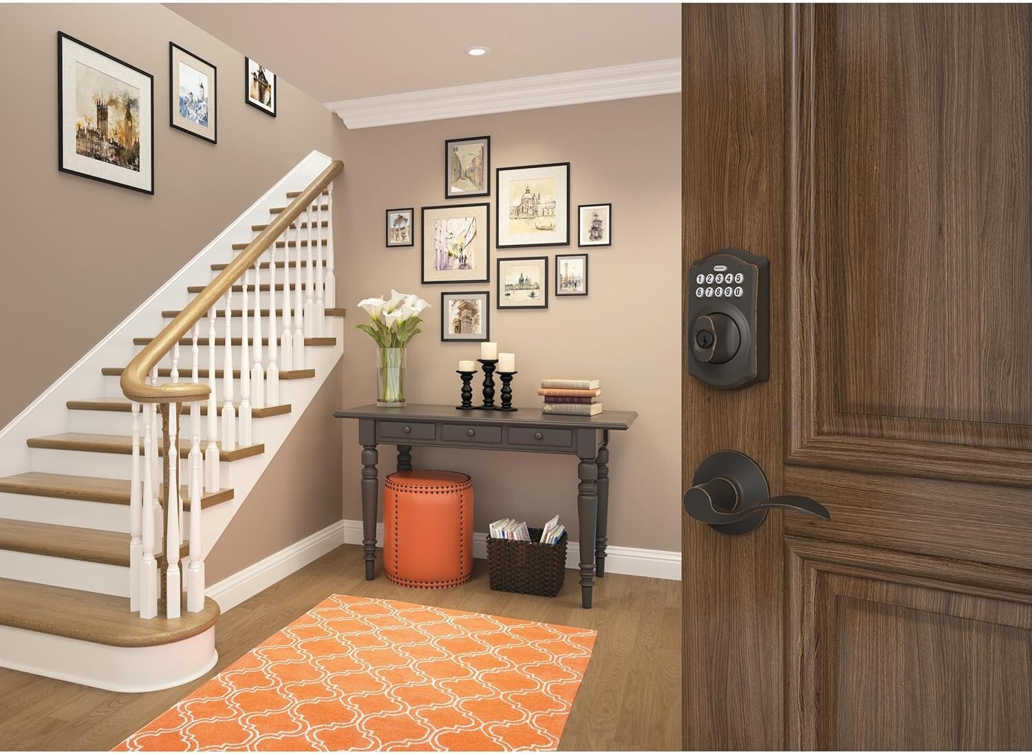 BE365 V CAM 716 Keypad Deadbolt - Illumination & Low Battery Indicator Included