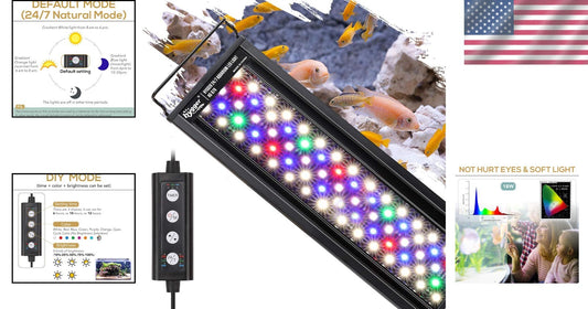 Energy Efficient 18W Aquarium Light with Waterproof Design & Timer Functions