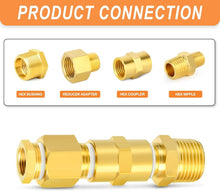 Load image into Gallery viewer, 30-Piece Brass NPT Pipe Fitting Set - Hex Bushing &amp; Reducers for Plumbing