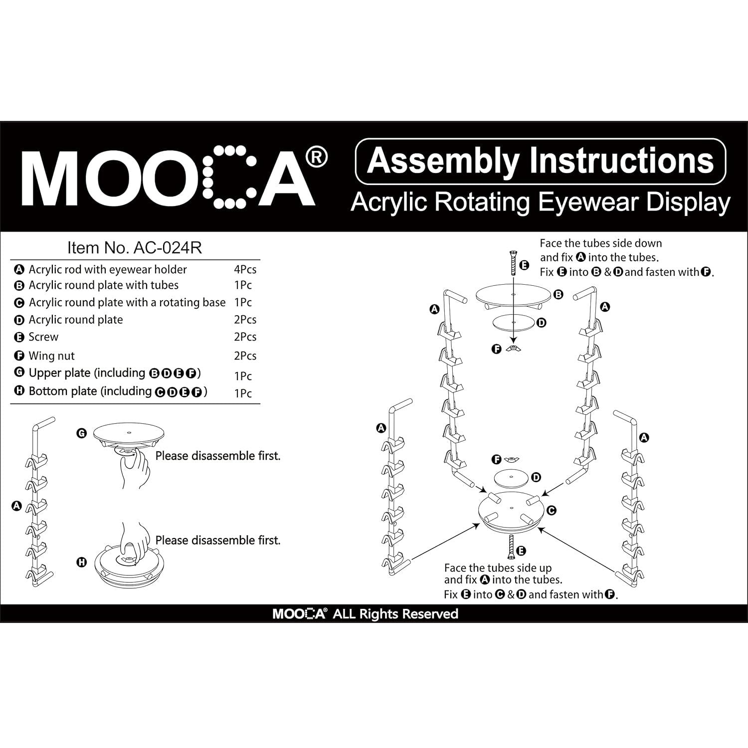 High-Capacity Clear Acrylic Sunglasses Rack for 24 Pairs - Stylish Organizer