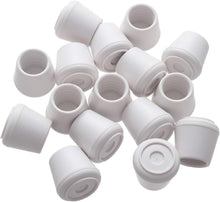 Load image into Gallery viewer, Round White Rubber Leg Caps - 64 Pack, Non-Slip Floor Protectors for 7/8” Legs