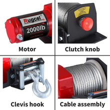 Load image into Gallery viewer, Durable ATV/UTV Electric Winch with 1.0 HP Motor &amp; Straightforward Installation