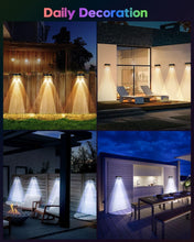 Load image into Gallery viewer, Upgraded 8-Pack Solar Fence Lights with Spot Lenses &amp; Color Modes for Outdoors