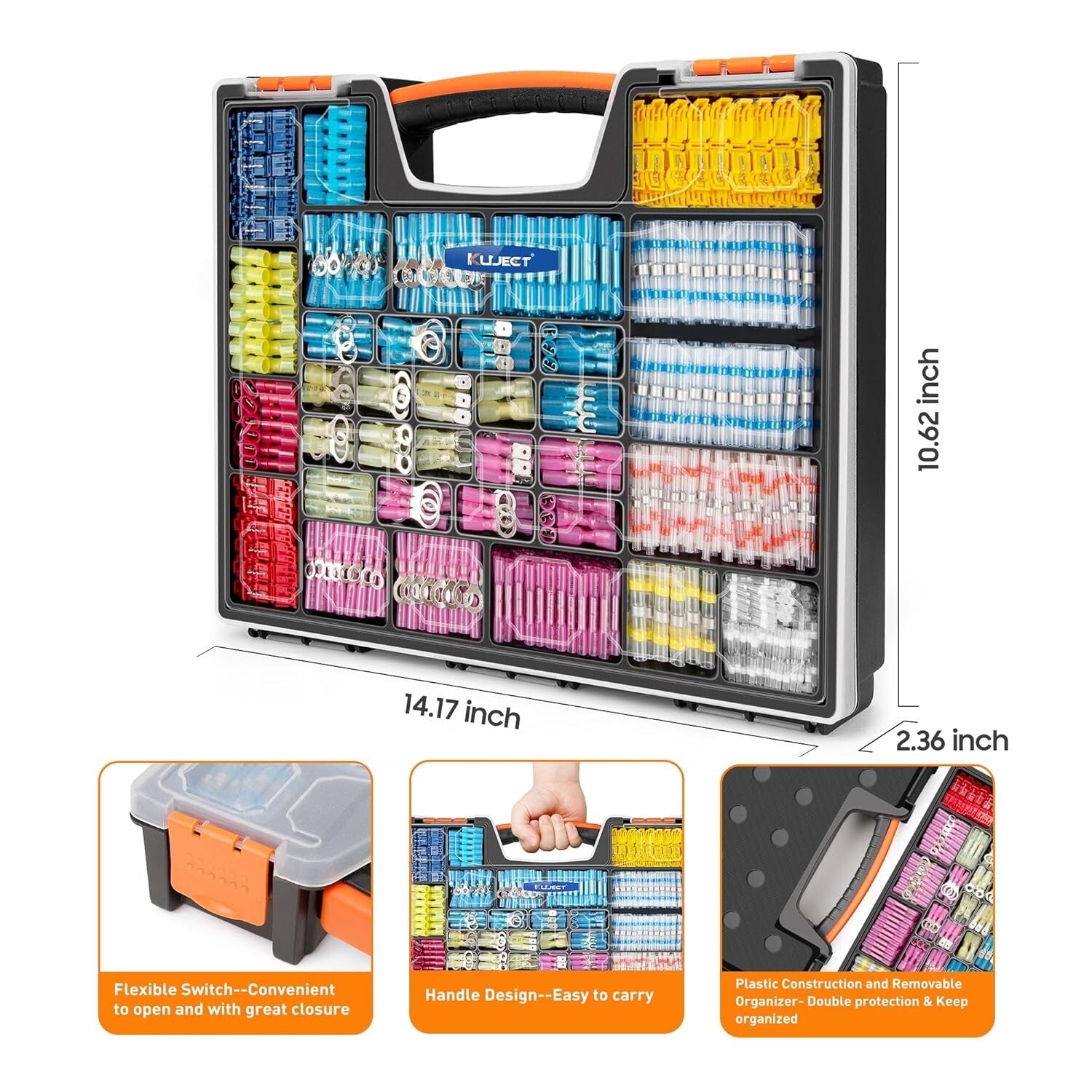 1500PCS Waterproof Heat Shrink Wire Connectors for Marine and Automotive Use