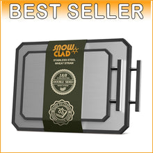 Load image into Gallery viewer, Versatile Double-Sided Kitchen Cutting Board with Stainless Steel Handle - 16x11