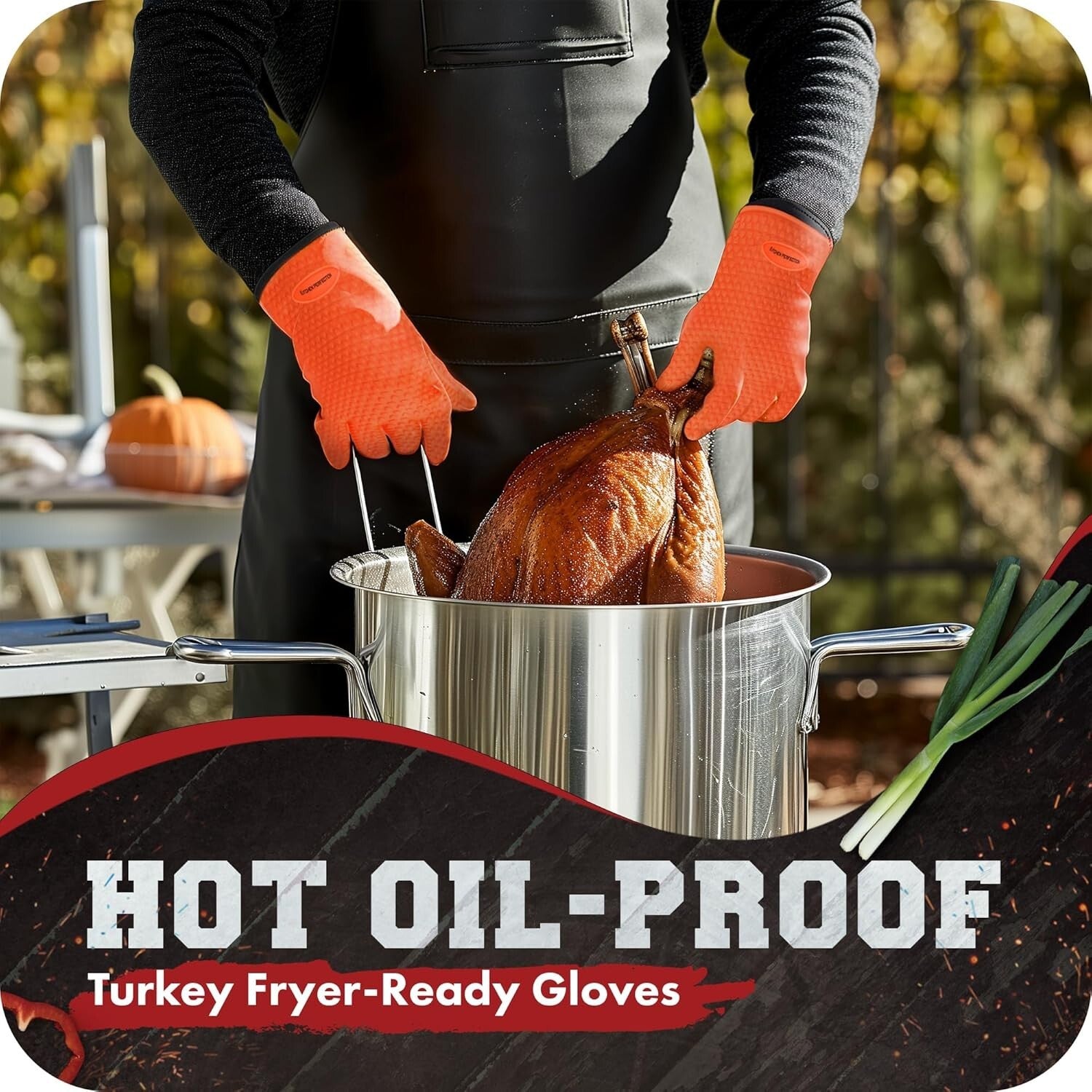 XL Heat Resistant Silicone BBQ Gloves - 12" Grilling Mitts with Recipe Bonuses