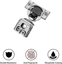 Load image into Gallery viewer, 50 Pack of 1-1/4 Inch Soft Close Cabinet Hinges in Satin Nickel - Durable Design