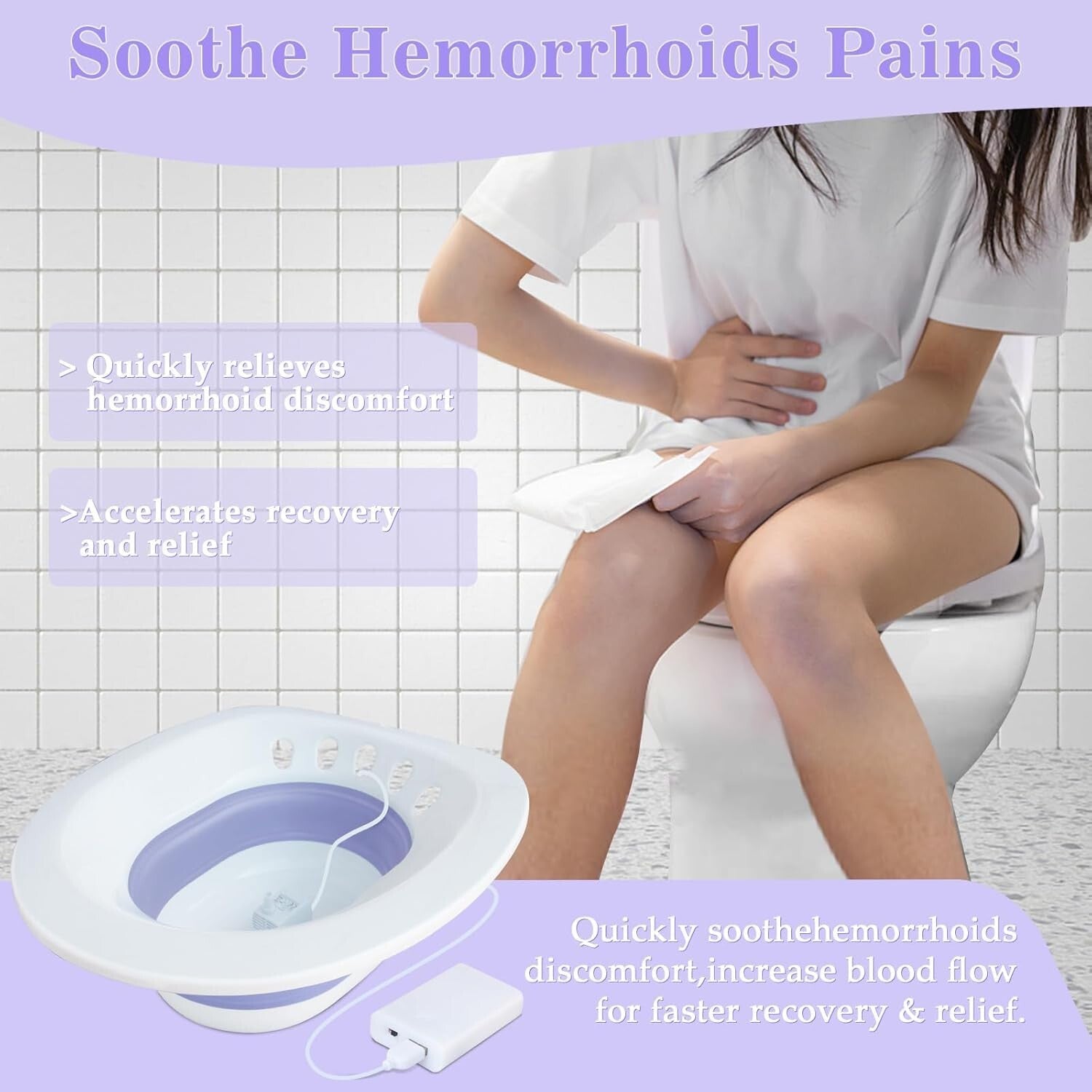 Electric Sitz Bath for Comfort & Healing – Ideal for Hemorrhoids & Postpartum