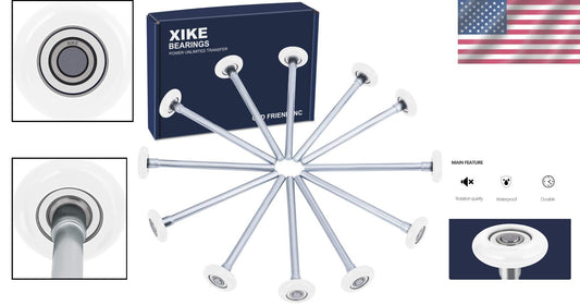 12 Pack 2" Nylon Casters with 7" Stem - High Load & Quiet Precision Bearings
