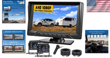 Load image into Gallery viewer, IP69 Waterproof 2-Channel Backup Camera with 7-Inch HD Display &amp; Wide Angle Lens