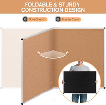 Load image into Gallery viewer, Extra Large 72" x 48" Foldable Cork Bulletin Board with Aluminum Frame