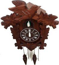 Load image into Gallery viewer, Large 13x9.5 Inch Cuckoo Clock in Handcrafted Wood - Elegant Vintage Charm