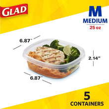 Load image into Gallery viewer, BPA-Free Modular Square Storage Containers - 30 Total: 25 Oz Each, Snap Closure