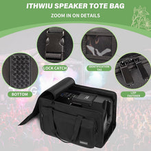 Load image into Gallery viewer, Versatile Padded Speaker Bag for 8" Speakers - Double Zipper &amp; Exterior Pocket