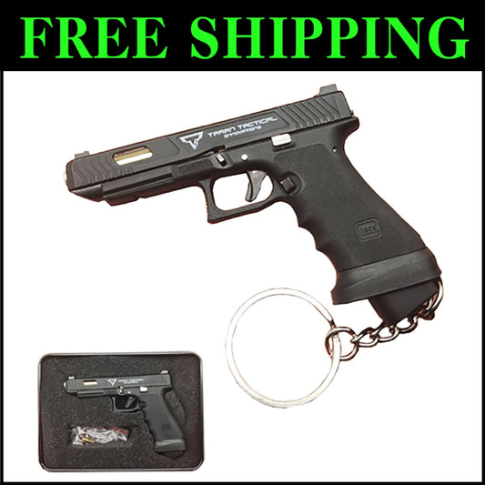 Compact Tactical Mini Gun Keychain - 1:3 Scale Model, Perfect Gift for Men