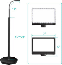 Load image into Gallery viewer, 5X LED Floor Magnifier with Dimmable Light &amp; Adjustable Stand, Ideal for Crafts