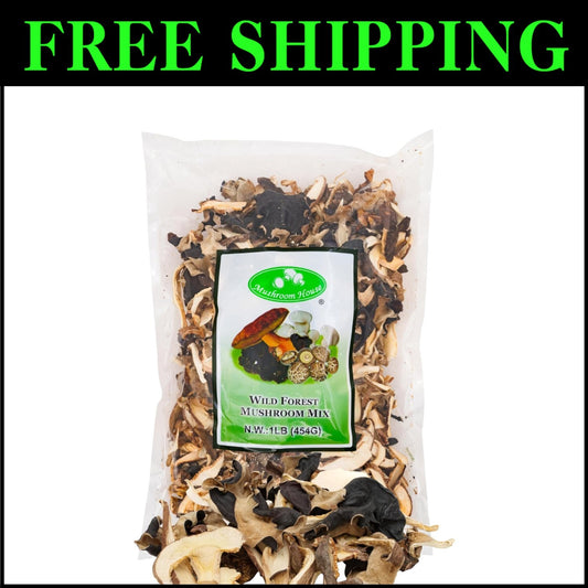 Premium Dried Wild Mushroom Blend (1 lb) - Perfect for Pasta and Pizza