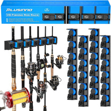 Load image into Gallery viewer, Heavy-Duty Fishing Rod Rack - V6 Holders for Garage &amp; Stylish Organization