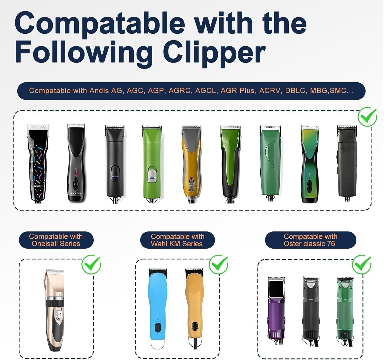 Efficient Detachable Clipper Blades for Dog Grooming - Rust-Resistant & Sharp