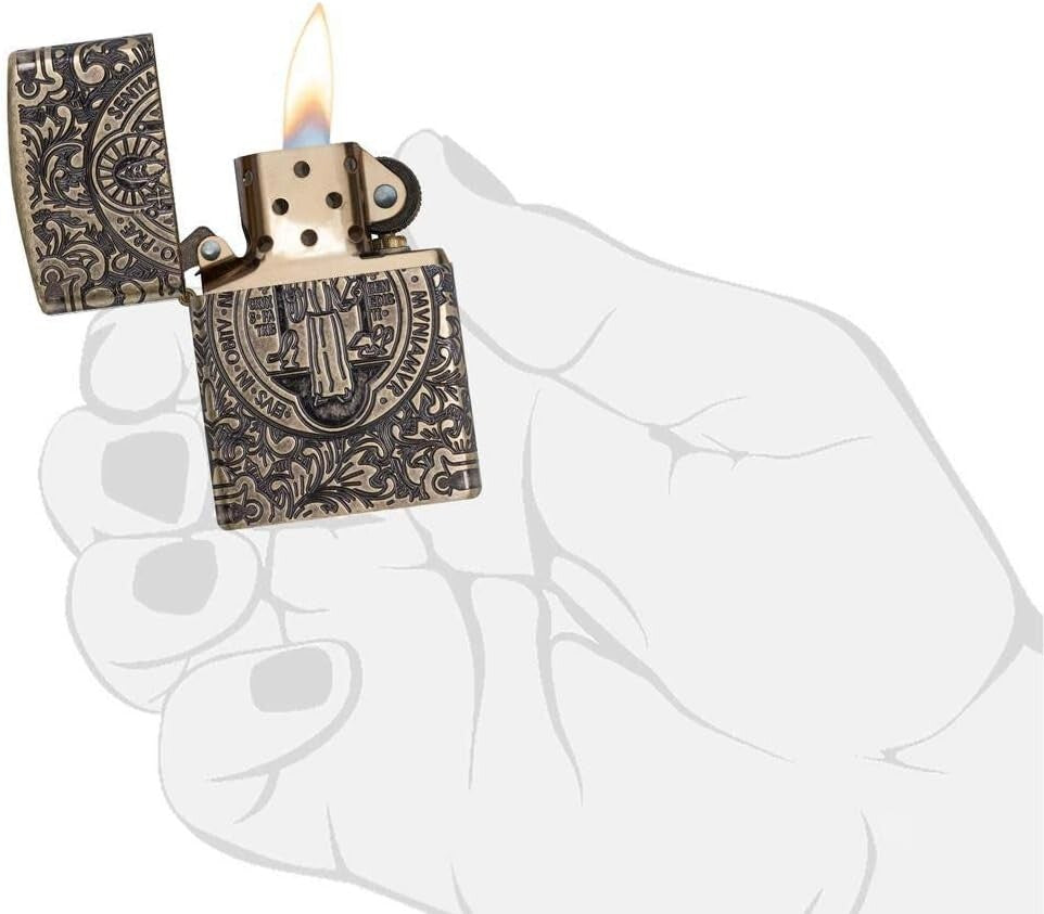 Lifetime Guarantee Brass Spiritual Windproof Lighter - Distinctive Click Sound