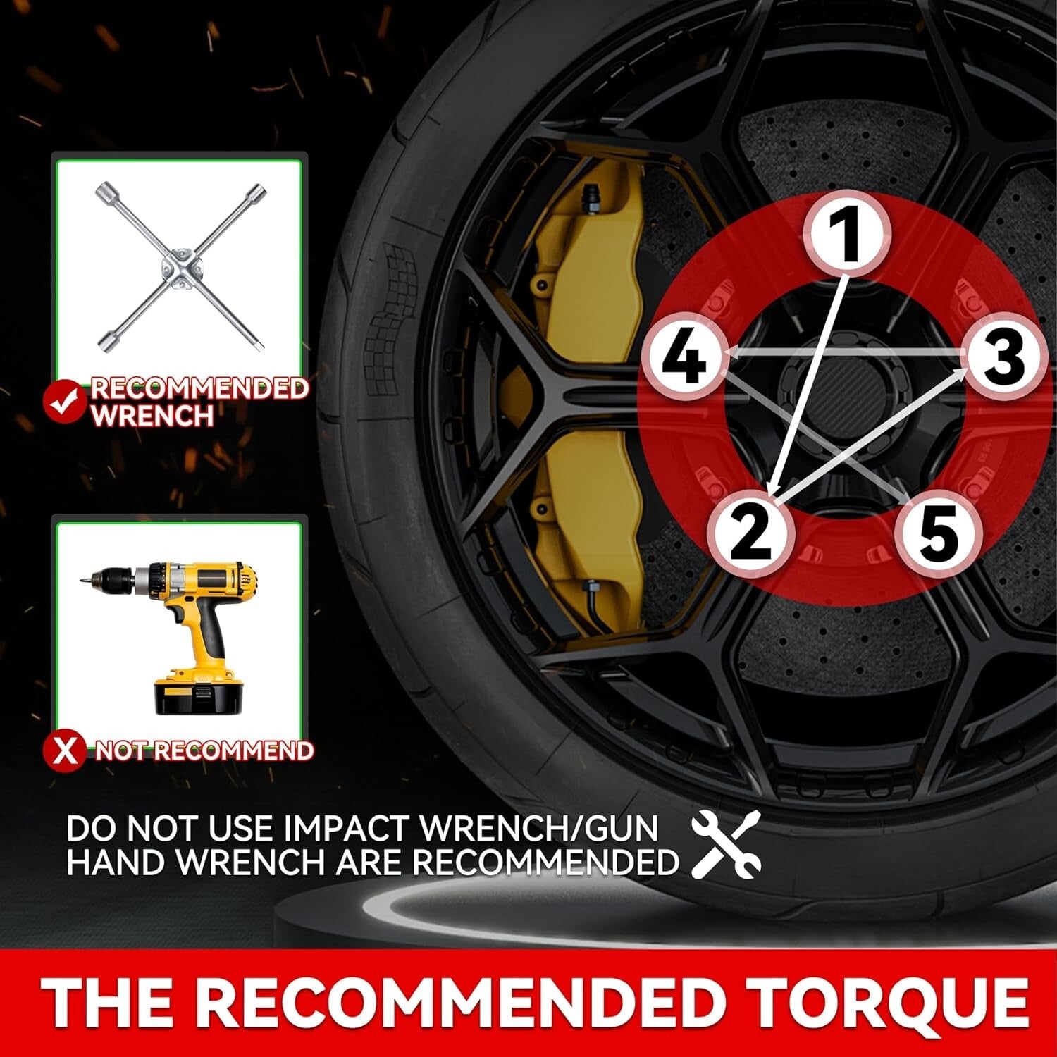 1.8" Height Acorn Seat Wheel Lug Nuts - 24pcs Black Finish for Silverado & More