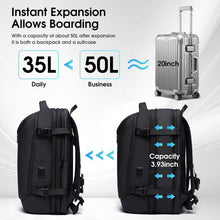 Load image into Gallery viewer, Water-Resistant 50L Compression Backpack with Laptop Compartment - Travel Ready