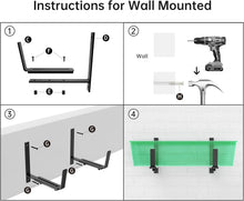 Load image into Gallery viewer, Versatile Wall &amp; Railing Planter Hooks - Stainless Steel &amp; Iron, Black Finish