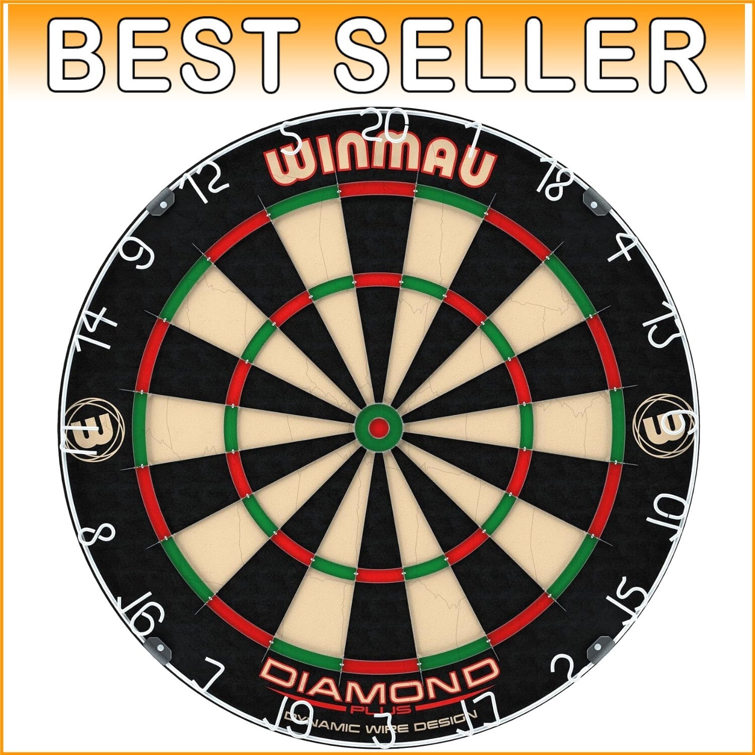 Diamond Plus Professional Bristle Dartboard - BDO Endorsed for Ultimate Play
