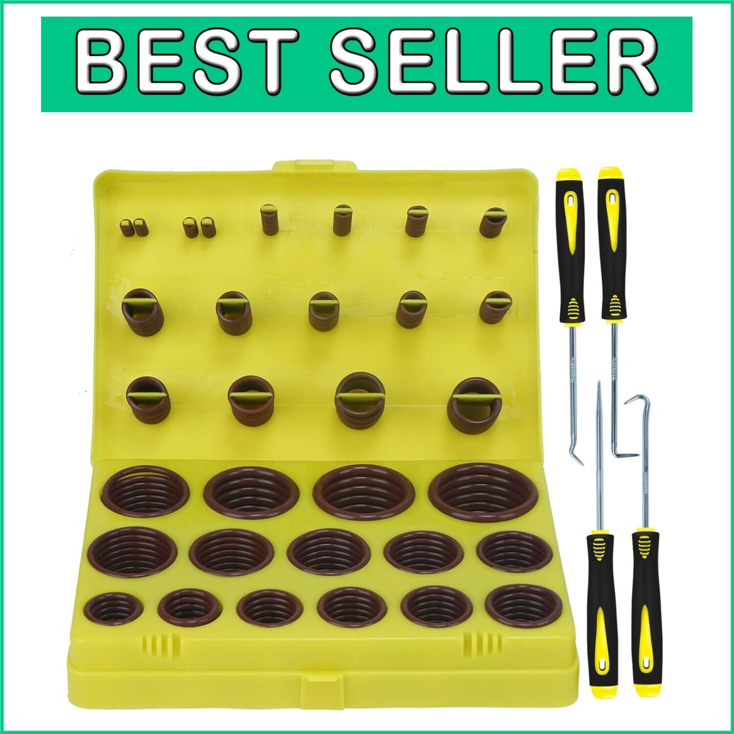 Durable SAE Viton O Rings - 382 pcs for High-Performance Industrial Applications