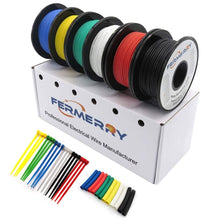 Load image into Gallery viewer, Reliable 20 AWG Stranded Wire - 50ft Spools of Flexible Tinned Copper, 6 Colors