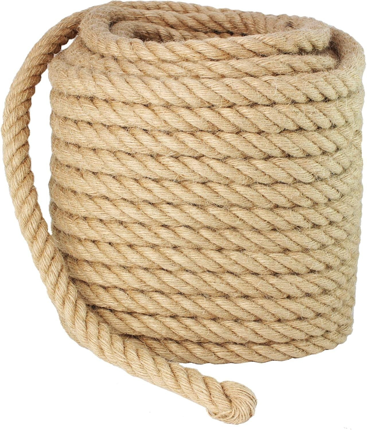 Durable Twisted Manila Rope 3/4 Inch x 100 Feet – Ideal for Landscaping & Crafts
