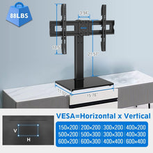 Load image into Gallery viewer, Universal Height Adjustable TV Stand for 37-75 Inch TVs - Swivel &amp; Tilt Design