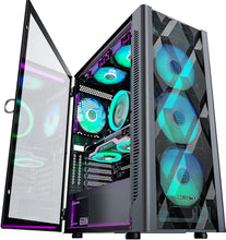 Load image into Gallery viewer, High-Performance Gaming PC Case with 6 ARGB Fans, USB 3.0 and Efficient Cooling