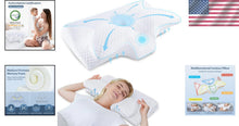 Load image into Gallery viewer, Orthopedic Neck Pillow with 2 Height Options for Side, Back &amp; Stomach Sleepers