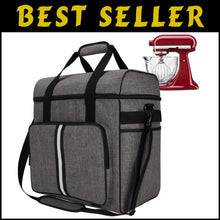 Load image into Gallery viewer, Ergonomic Kitchen Mixer Carrying Bag - Fits 6-8 Quart Mixers with Pockets