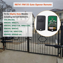 Load image into Gallery viewer, Pack of 5 RB741 Gate Opener Remotes for Mighty Mule &amp; GTO Models - 100 ft Range