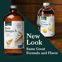 Load image into Gallery viewer, Sustainable Pure Omega 3 Fish Oil - Lab Tested, 1,326 mg EPA/DHA - 16 Oz Glass