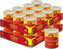 Load image into Gallery viewer, Elegant Unscented 24-Hour Yom Kippur Candle Set in Durable Tin Holders - 24 Pack