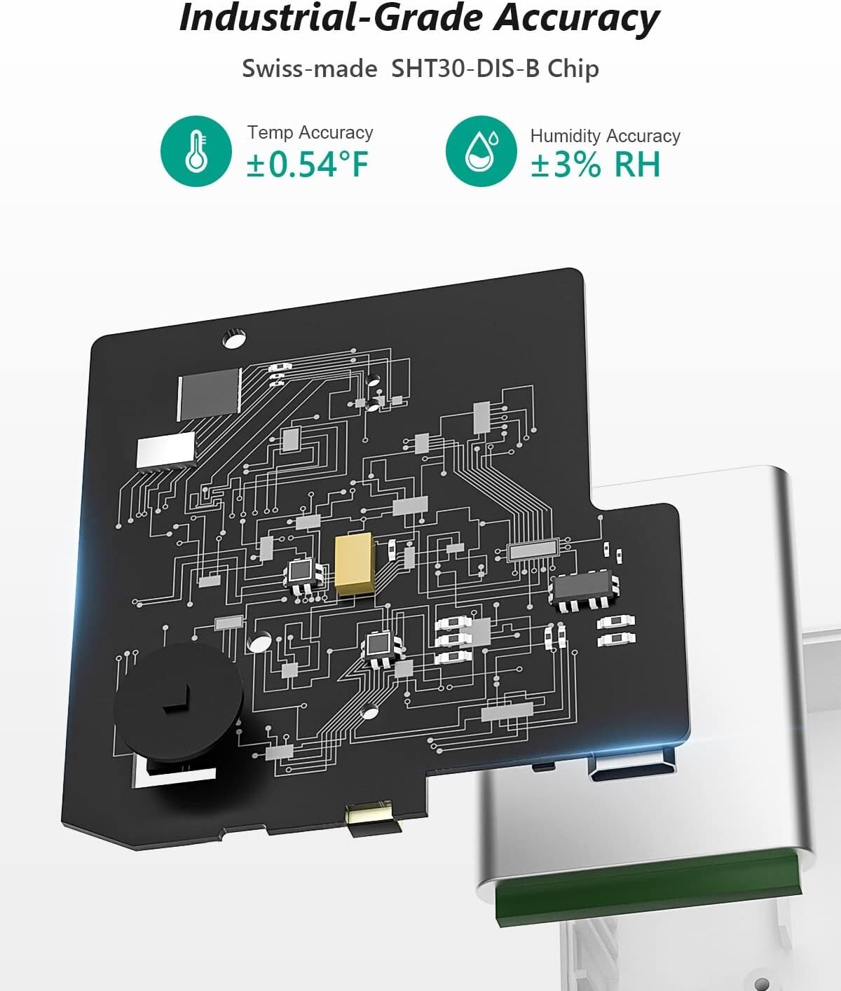 Compact WiFi Room Thermometer with Long Battery Life & Detailed Climate Tracking