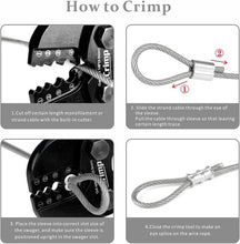Load image into Gallery viewer, Compact Manual Swage Tool for Wire Rope with Ergonomic Grip—Durable &amp; Efficient