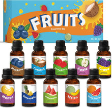 Load image into Gallery viewer, Tropical Fruit Essential Oils Set - 10 x 30ml Aromatherapy Fragrance Oils