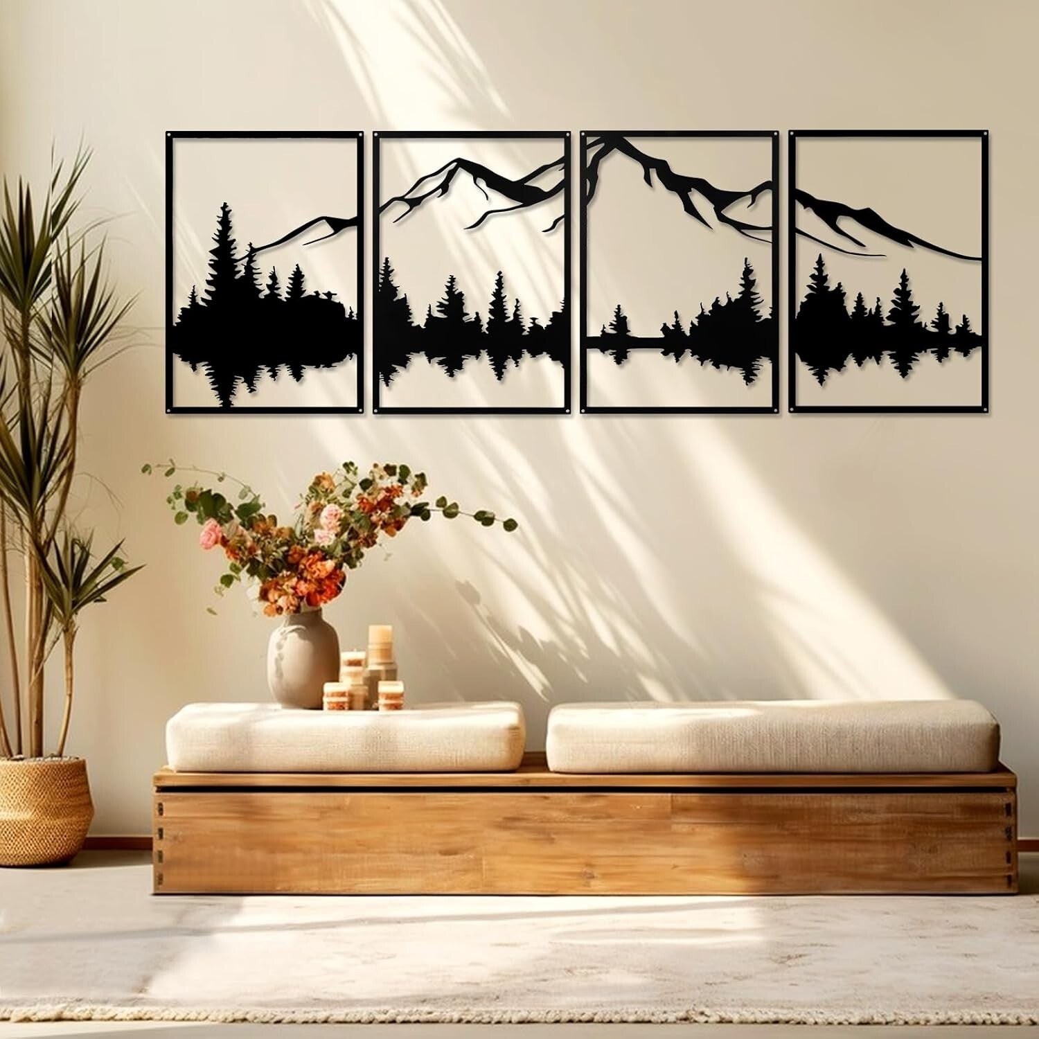 Unique Mountain and Forest Metal Wall Art Collection - Easy to Install Decor