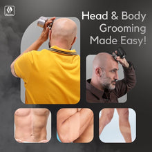 Load image into Gallery viewer, Portable Bald Head Shaver: Electric Wet &amp; Dry Grooming with Extended Battery