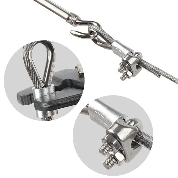 Durable Vinyl Coated 200FT Wire Rope Kit - Ideal for Garden and Outdoors