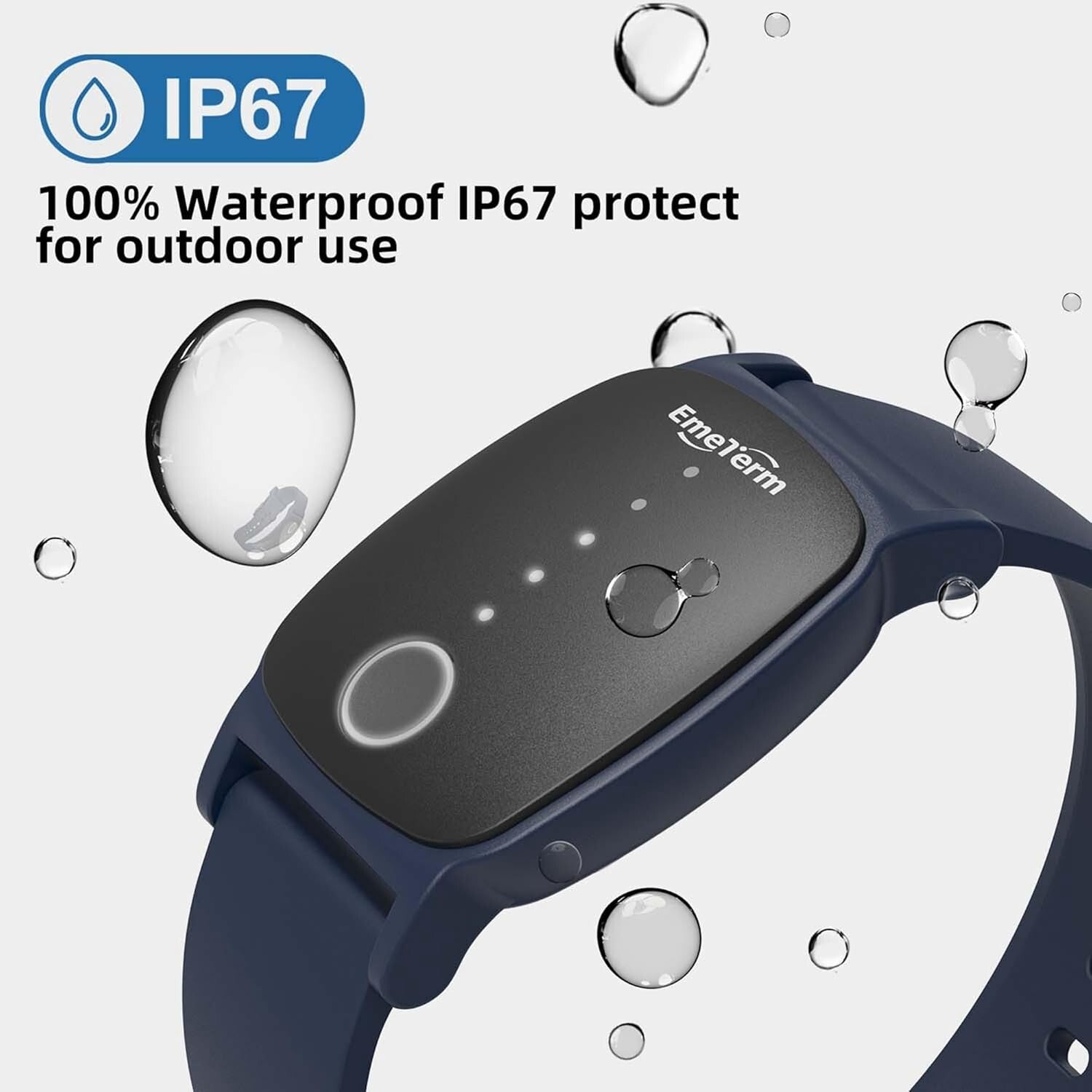 Explore Navy Blue Waterproof Anti-Nausea Wristband - Adjustable Intensity Relief