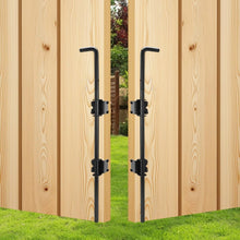Load image into Gallery viewer, Black 24-Inch Heavy Duty Cane Bolt Set - Ideal for Secure Gate Reinforcement