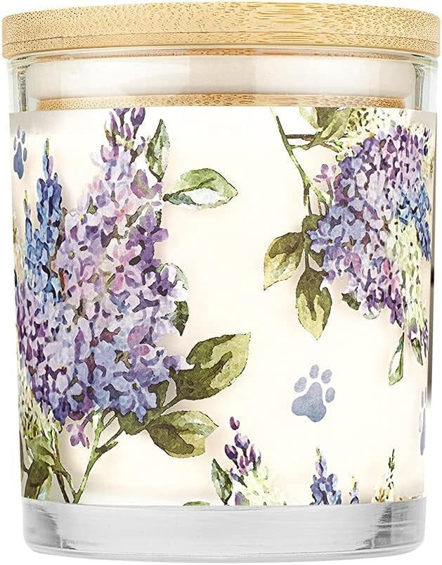 Scented Soy Candles for Pet Lovers - 2 Pack Lilac Garden Odor Eliminator