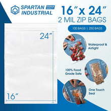 Load image into Gallery viewer, Non-Toxic 16" x 24" Reclosable Zip Bags - 250 Count Heavy-Duty Storage Solution