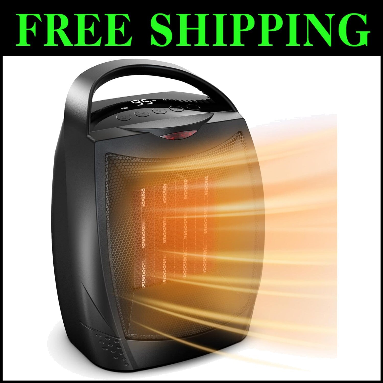 Digital Electric Heater - Instant Heating with 4 Modes for Home & Office